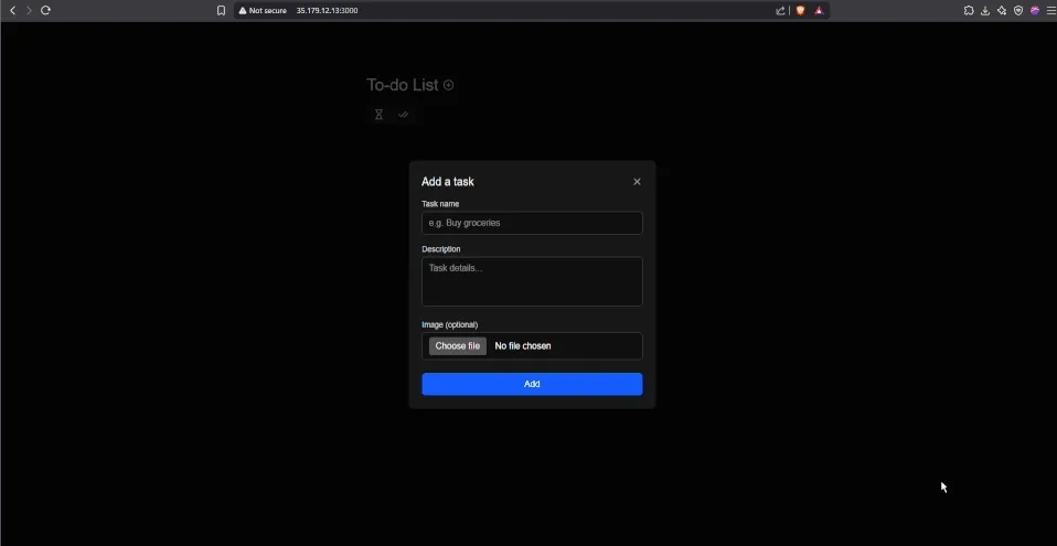 UI example of secure image upload with automatic label detection powered by Amazon Rekognition.